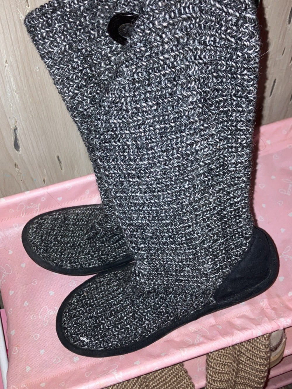 UGG Gray Knit Tall Women's Winter Boot